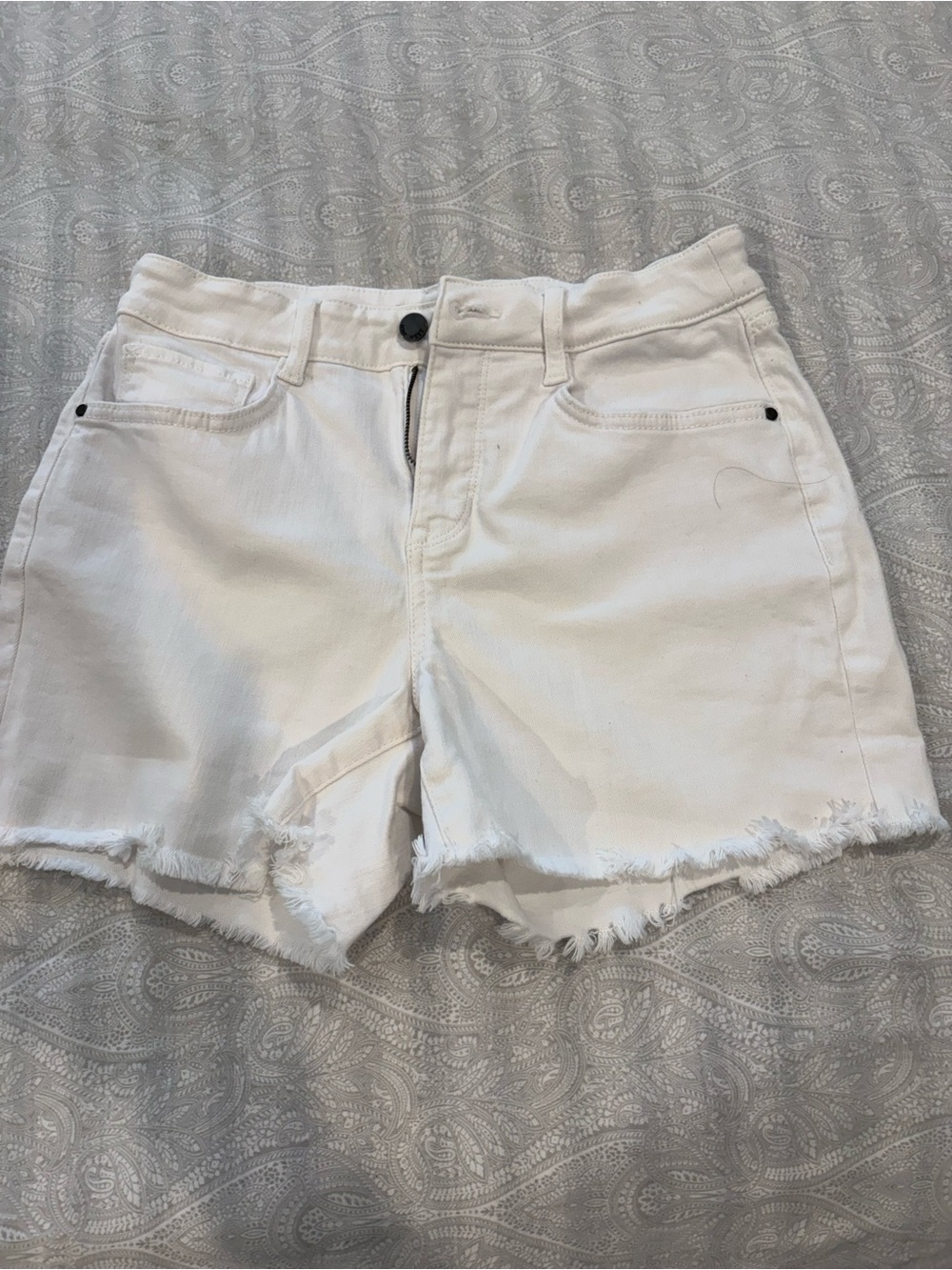 2 for 1 Nine West White Frayed Hem Denim Shorts & Button Fly Denim Shorts